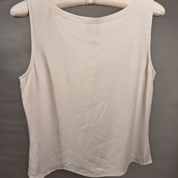 Eileen Fisher Cream colored silk  tank top, Size Small - Picture 8 of 8